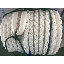 Corde chimique de corde d&#39;amarrage de cordes de fibre de 8-Strand, polyester mélangé, corde en nylon